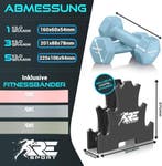 Dumbells set - Gewichten set - Halterset - 18 kg - RE:SPORT, Verzenden, Zo goed als nieuw