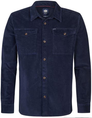 Petrol Overhemd Corduroy Navy maat M Heren, Kleding | Heren, Verzenden, Nieuw, Blauw, Petrol