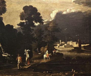 Italian School (XVIII) - Landscape of the Roman countryside