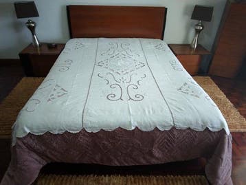 Bedsprei - 200 cm - 200 cm - Puur Linnen Minho Portugal, Antiek en Kunst