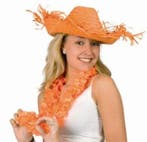 Hawaiislinger Oranje Luxe, Kleding | Dames, Carnavalskleding en Feestkleding, Verzenden, Nieuw
