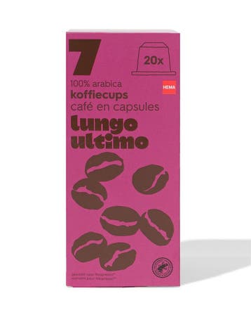 HEMA Koffiecups lungo ultimo - 20 stuks 3 voor 8.99, Verzenden, Nieuw
