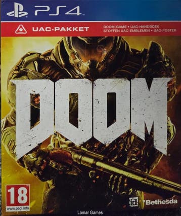 Doom UAC-Pakket editie (ps4 tweedehands game), Ophalen of Verzenden, Zo goed als nieuw