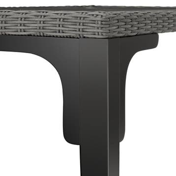 Wicker tafel Foggia 196x87x76cm - grijs, Verzenden, Nieuw