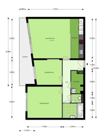 Te Huur 3 Kamer Appartement Govert Flinckstraat In Almere, Huizen en Kamers, Huizen te huur, Direct bij eigenaar, Almere, Appartement