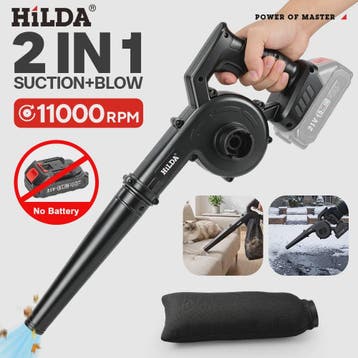 HILDA 21V Accu Bladblazer & Zuiger - Krachtige 2-in-1 Handhe, Verzenden, Nieuw
