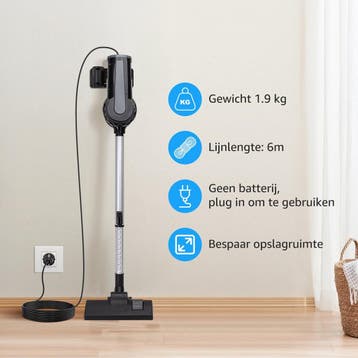 Steelstofzuiger - Stofzuiger Zonder zak - 6 Meter Kabel - 60, Verzenden, Zo goed als nieuw