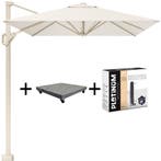 Voyager T1 zweefparasol 300x200 cm sandstone ivoor met 75kg, Tuin en Terras, Parasols, Ophalen of Verzenden, Nieuw
