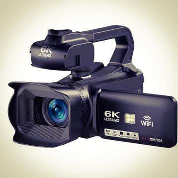 6K-videocamera met 18x digitale zoom 64MP, Audio, Tv en Foto, Videocamera's Digitaal, Nieuw, Geheugenkaart, 8 tot 20x