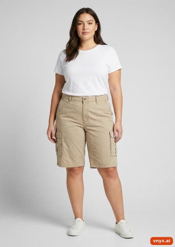 Dickies Korte broeken Dames maat W36 Beige Vintage, Ophalen of Verzenden, Nieuw
