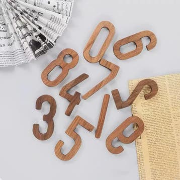 Houten Huisnummer met Magneet - 3 Inch Walnoot - 3D Adresnum, Verzenden, Nieuw