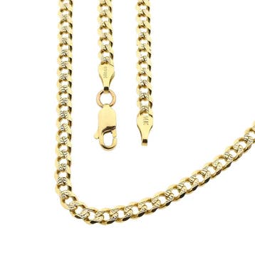 Gouden gourmet schakelketting van Midas; 14 karaat; 47,5 cm, Ophalen of Verzenden, Gebruikt, Goud, Goud
