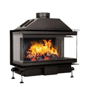 Inbouw Houtkachel Crystal 80 Open Side, Huis en Inrichting, Kachels, Nieuw
