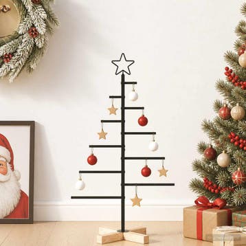 vidaXL Metalen kerstboom KUOPIO 90 cm Staal Zwart, Verzenden, Nieuw