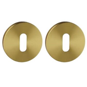 Set van twee sleutelplaatjes ø52x6mm Permafix PVD goud, Verzenden, Nieuw