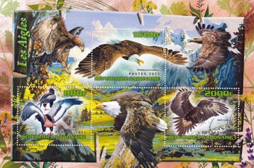 Gabon - 2022 - Roofvogels - Postfris, Postzegels en Munten, Postzegels | Thematische zegels, Verzenden, Postfris, Dier of Natuur