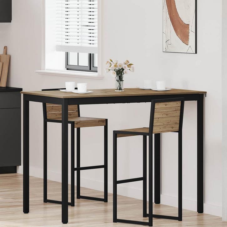 vidaXL Staande Bartafel Bewerkt hout, Huis en Inrichting, Tafels | Eettafels, Nieuw, Verzenden