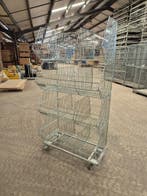Set van 4 draadmanden 96x50x48cm op wielen, gebruikt, Ophalen of Verzenden