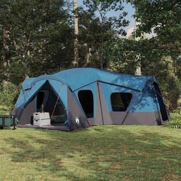 vidaXL Gezinstent 14-persoons Blauw 185T Polyester met PU, Verzenden, Nieuw, Tot en met 2
