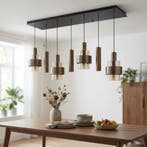 Moderne Hanglamp | Marrone | Zwart+Messing, Ophalen of Verzenden, Nieuw, Modern, 75 cm of meer