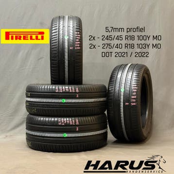 245/45/18 275/40/18 MO Pirelli zomerbanden 5,7mm profiel 4X, 18 inch, Ophalen of Verzenden, Band(en), Personenwagen