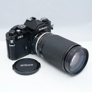 Nikon FM2 Black + Zoom-Nikkor 35-200mm F3.5-4.5 Ai-S Analoge, Nieuw