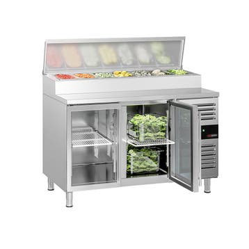GGM Gastro | Saladette PREMIUM - 1360x700mm - 2 glasdeuren -, Verzenden, Nieuw in verpakking