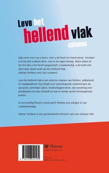 Leve het hellend vlak 9789058040589 Adrian Verbree, Verzenden, Gelezen, Adrian Verbree
