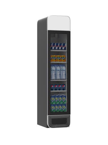Koelkast - 265 Liter - 1-Deurs - Glazen Deur - Geventileerd, Verzenden, Nieuw in verpakking