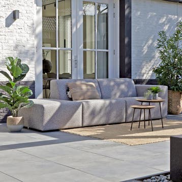 *WOONWINKEL* Rechte Buitenbank Met Hocker Links All-weather, Verzenden, Nieuw