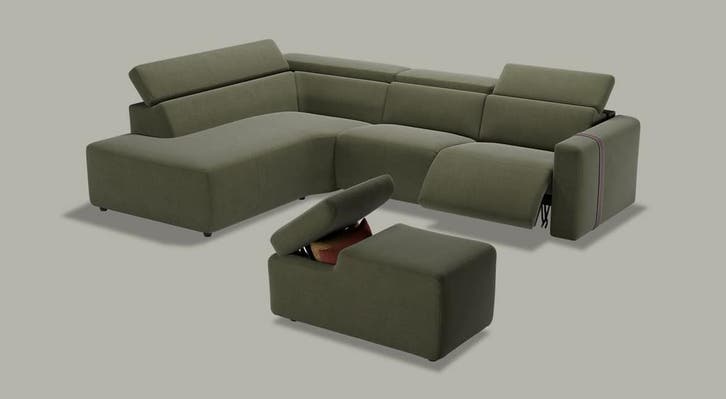 Palermo Italiaanse hoek slaapbank met open einde, Huis en Inrichting, Slaapkamer | Slaapbanken, Nieuw, Ophalen of Verzenden