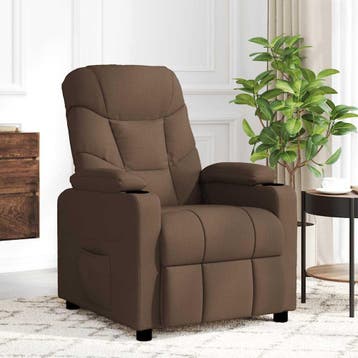 vidaXL Massagestoel stof bruin, Verzenden, Nieuw