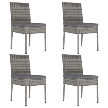 Poly Rattan Tuinstoelen 4x | Tweedekansje | OP=OP, Tuin en Terras, Ophalen of Verzenden, Zo goed als nieuw, Wicker