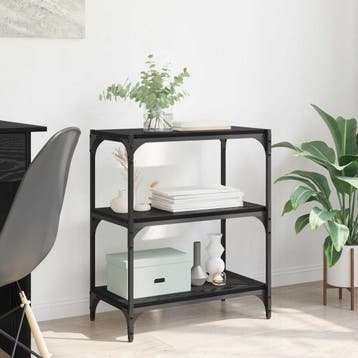 vidaXL Boekenkast Zwart eiken 60 x 33 x 70,5 cm, Huis en Inrichting, Kasten | Boekenkasten, Minder dan 50 cm, Verzenden, Nieuw