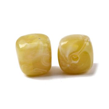 10 x Acryl kralen cube two tone opaque 17 x 15,5 x 15,5 m..., Ophalen of Verzenden, Nieuw, Kraal
