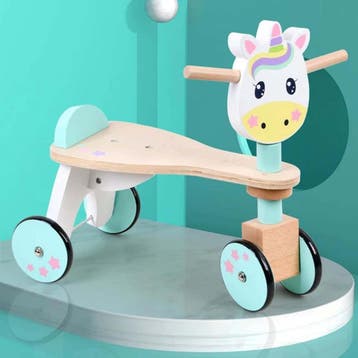 Houten Loopfiets Unicorn – 4 Wielen – Vanaf 1,5 Jaar – Nieuw, Verzenden, Nieuw, Loopfiets