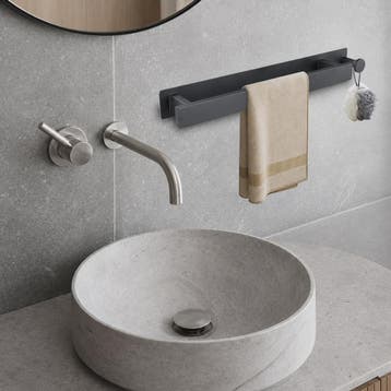 40cm Zelfklevend Handdoekrek met Haak - RVS Wandmontage, Zon, Verzenden, Nieuw