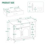 Witte Wastafelkast – Badkamerkast met Lade en Deuren (80 cm), Verzenden, Nieuw