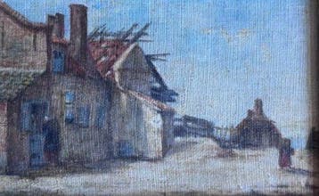 J.F.P. Portielje (1829-1908) - Rural village scene with, Antiek en Kunst