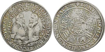 1/2 taler, daalder 1605 Sachsen Coburg Eisenach: Johann C..., Verzenden