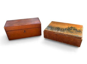 Doos (2) - Hout, Metaal