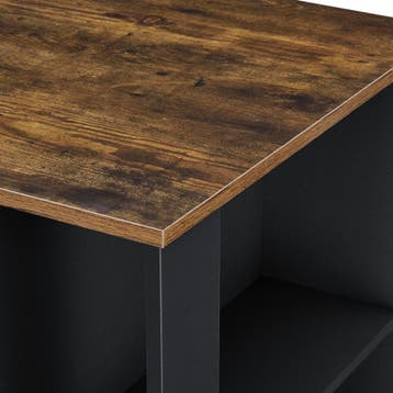Bartafel Danderyd met 3 planken 120x60x105,5 zwart en houtkl, Huis en Inrichting, Tafels | Statafels, Verzenden, Nieuw