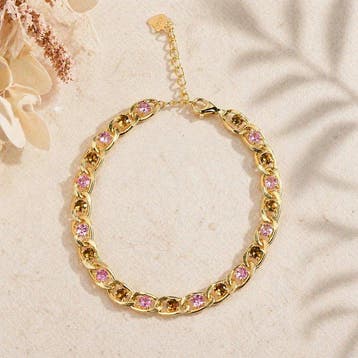 Zonder minimumprijs - Armband Zilver - Toermalijn -, Sieraden, Tassen en Uiterlijk, Armbanden, Nieuw
