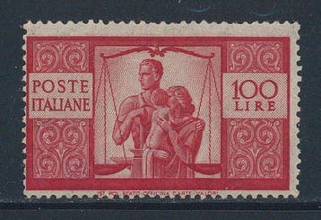 Italiaanse Republiek - Democratica 100 lire, met watermerk, Gestempeld