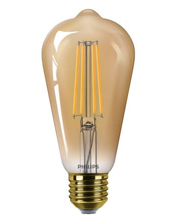 Philips LED Rustieklamp ST64 E27 5.8W 640lm 2200K Goud Di..., Ophalen of Verzenden, Nieuw