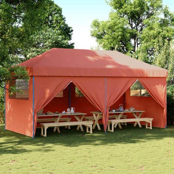 vidaXL Partytent Terracotta 292 x 580 x 315 cm Oxford Stof, Verzenden, Nieuw, Partytent