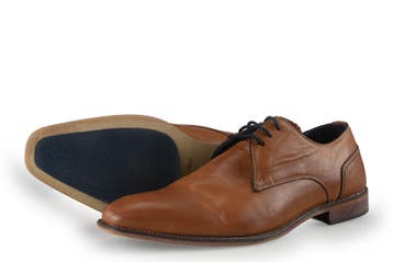 Manfield Veterschoenen in maat 44 Cognac, Kleding | Heren, Schoenen, Manfield, Overige kleuren, Verzenden, Zo goed als nieuw