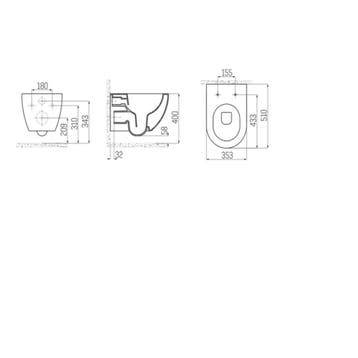Wandcloset Aquasplash Rimoff Ophang Toilet Zonder Bidet, Ophalen of Verzenden, Nieuw