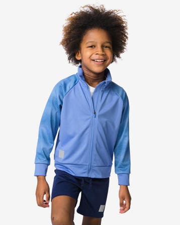 HEMA Kinder trainingsjas blauw laag geprijsd, Verzenden, Nieuw