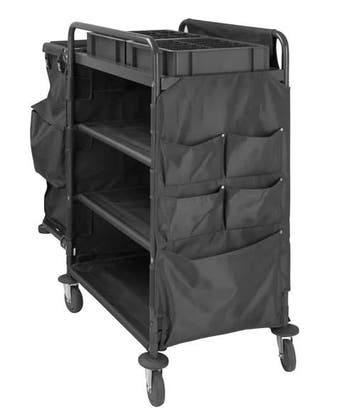 Compact Schoonmaaktrolley | 1125(H)x1110(B)x490(D)mm, Verzenden